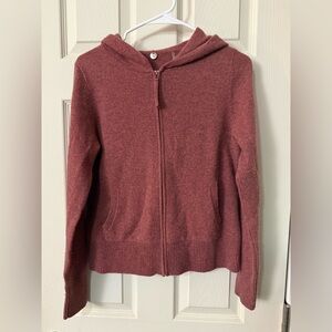 Margaret O’Leary 100% Cashmere Zip Hoodie Sweater Size S